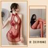 Sexy Sexy Lace Slit Free Uniform Mesh Classical Embroidery Cheongsam Temptation Perspective Set