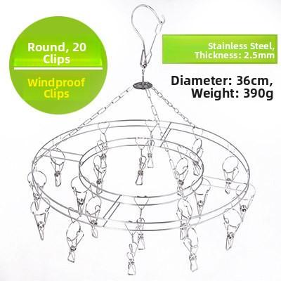 Stainless Steel Clothesline Children s Baby Clips Clothes Hanger Windproof Multi-functional Clothes And Socks Drying Rack