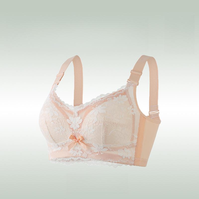 Lingerie Women's Full-cup Thin Adjustable Large-sized Bra Breast Retraction Anti-sagging Bra Push Up Bra