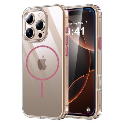 Luxusní jemný pro Magsafe magnetický bezdrátový nabíjecí kryt pro iPhone 16 Pro Max 16 Plus Průhledný zadní kryt
