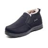 Zapatos de caña alta con forro polar de invierno para hombre, botas de nieve antideslizantes para exteriores, botines cortos deportivos cálidos con forro de piel para hombre, zapatos de senderismo ligeros e informales