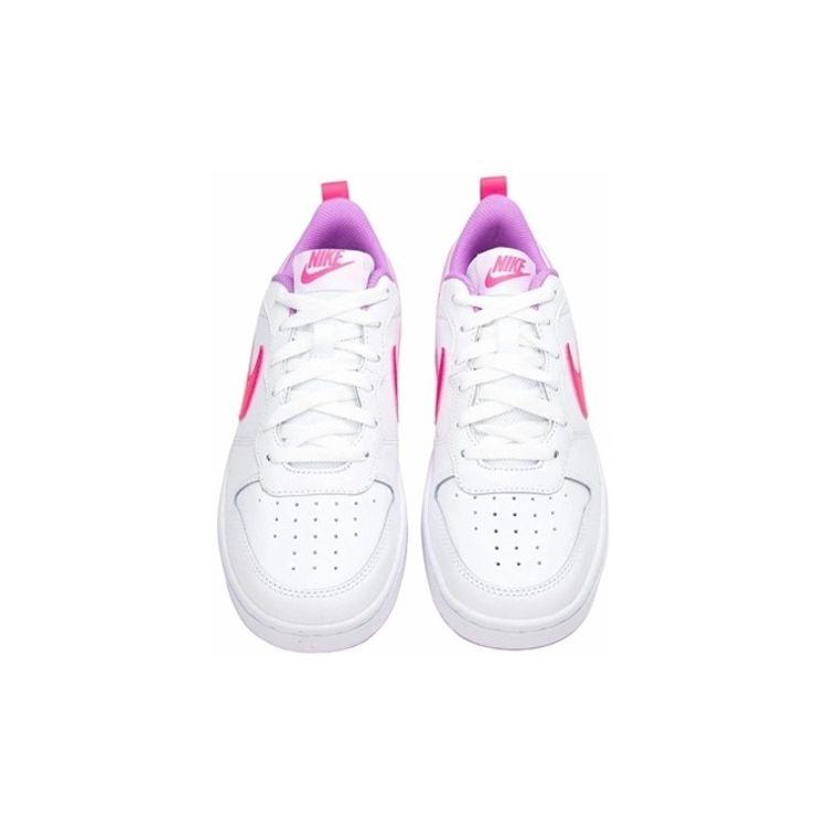Nike Court Borough Low 2 GS White Hyper Pink Kids joggesko Fuchsia-Glow BQ5448-111