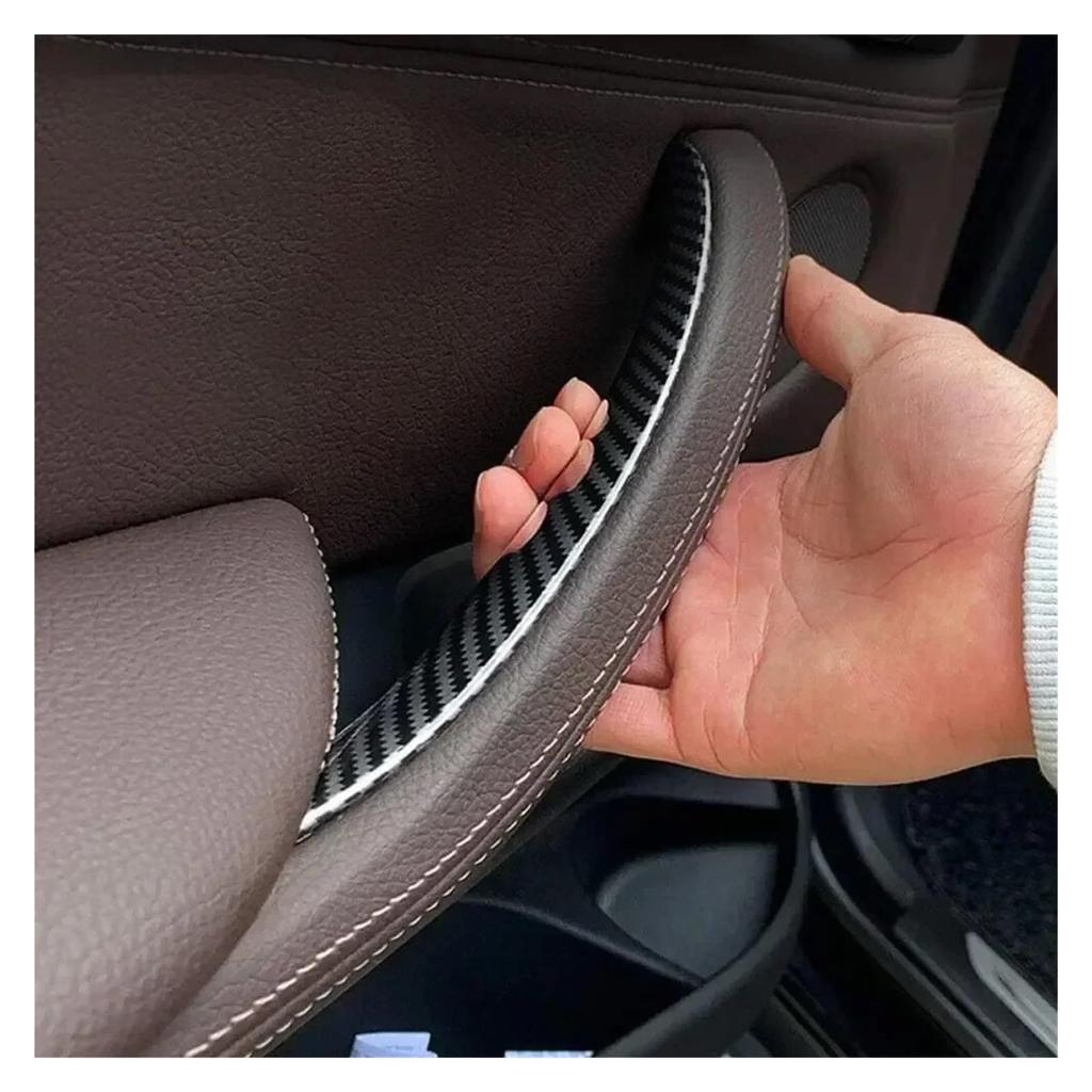 HUFHDN Interior Door Handle Covers for BMW X5 F15 X6 F16 Left and Right Inner Door Panel Handle Pull Carrier Trim 3 3-Piece 2014-2018, (Black, RHD,