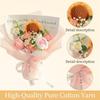 Crochet Flowers Bouquet Sunflower Rose : Handmade Knitted Bouquet for Mother's Day Birthday Home Decor Girlfriend (Pink)
