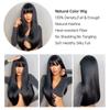 Long Straight Synthetic Wig with Bangs Dark Black Gray Hair Wigs for Women Cosplay Natural Hair Heat Resistant Layered Wigs