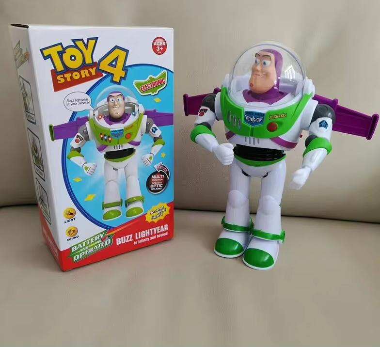 Pixar Toy Story 4 Buzz Lightyear Electric Walking Light Robot Action Figure Doll Kids Festival Gift For Children Aged 3+