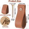 6PCS PU Leather Curtain Rod Holder, Leather Strap Wall Hanging Boho Leathers Wall Hooks Leathers Straps for Hanging Towels Curtains Storage Kitchen