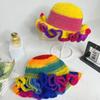 Handmade Crochet Conical Bucket Hat - Ruffled Brim Fisherman Hat for Women, Stylish Sun Protection Cap