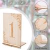 10 pièces Numéros 1-10 Panneaux de Table Rustiques avec Porte-Base Cartes de Placement Baby Shower