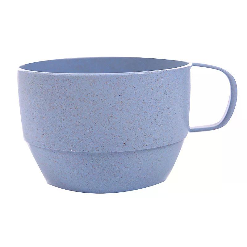 Nordic Style Plastic Tea Cup Coffee Tea Milk Drink Cup Eco-friendly Reusable Wheat Straw Cup Travel Bathroom Toothbrush Cup