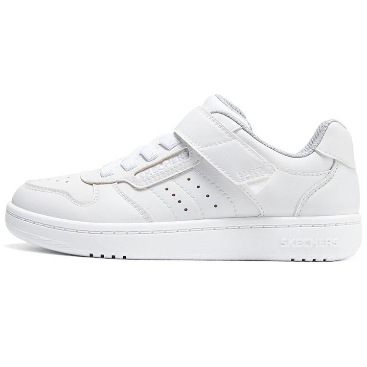 Skechers Classic Versatile Fashion Velcro Casual Outdoor Slip-Resistant Durable Low-Top Kids Sneakers Kids sneakers White 405638L-WHT 27.5