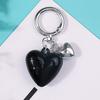 Keychain Pendant Metal Spring Buckle Smooth Open Close Mini Glossy Resin Heart Charm Key Chain Keys Bags Car