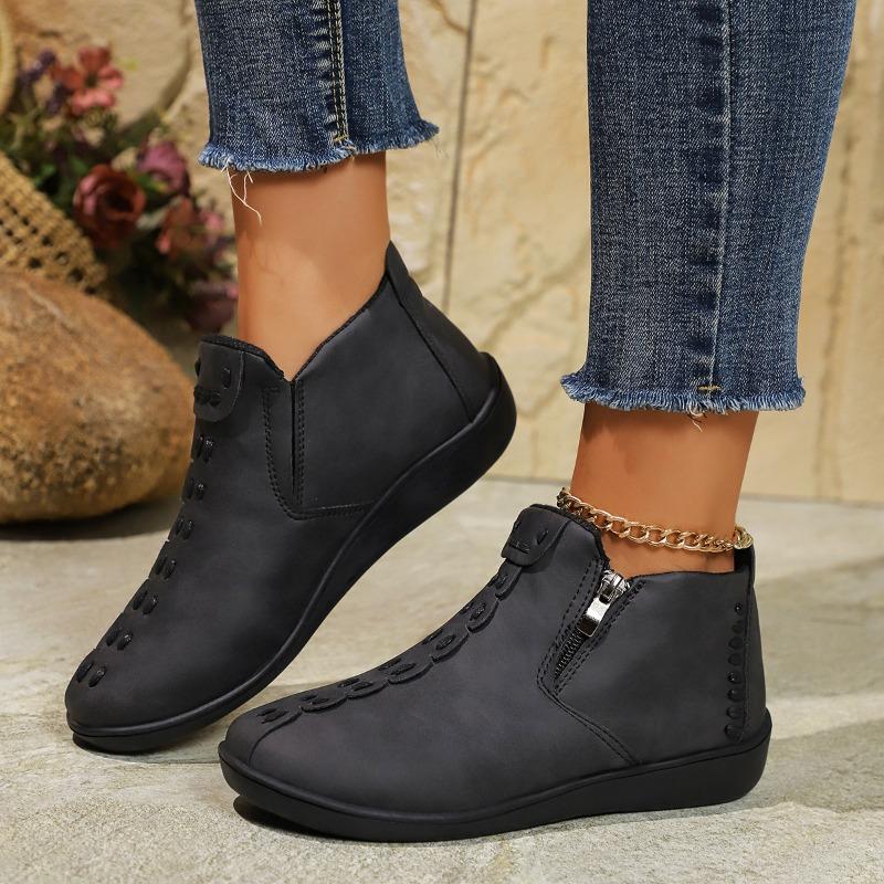 Women's shoes autumn and winter new Martin boots women's high-top versatile short boots women's casual boots flat-bottomed tooling women's boots