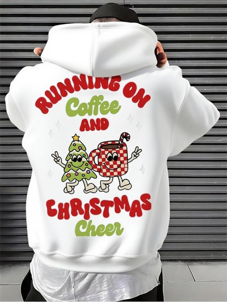 Christmas Graphic Print Autumn and Winter Cotton Hoodie Outdoor Street Sports Training Brand Men Women Trendy Clothing Popular