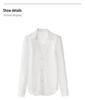 Elegant Lace Peter Pan Collar Long Sleeve Cotton Shirt - Women's Fashion 