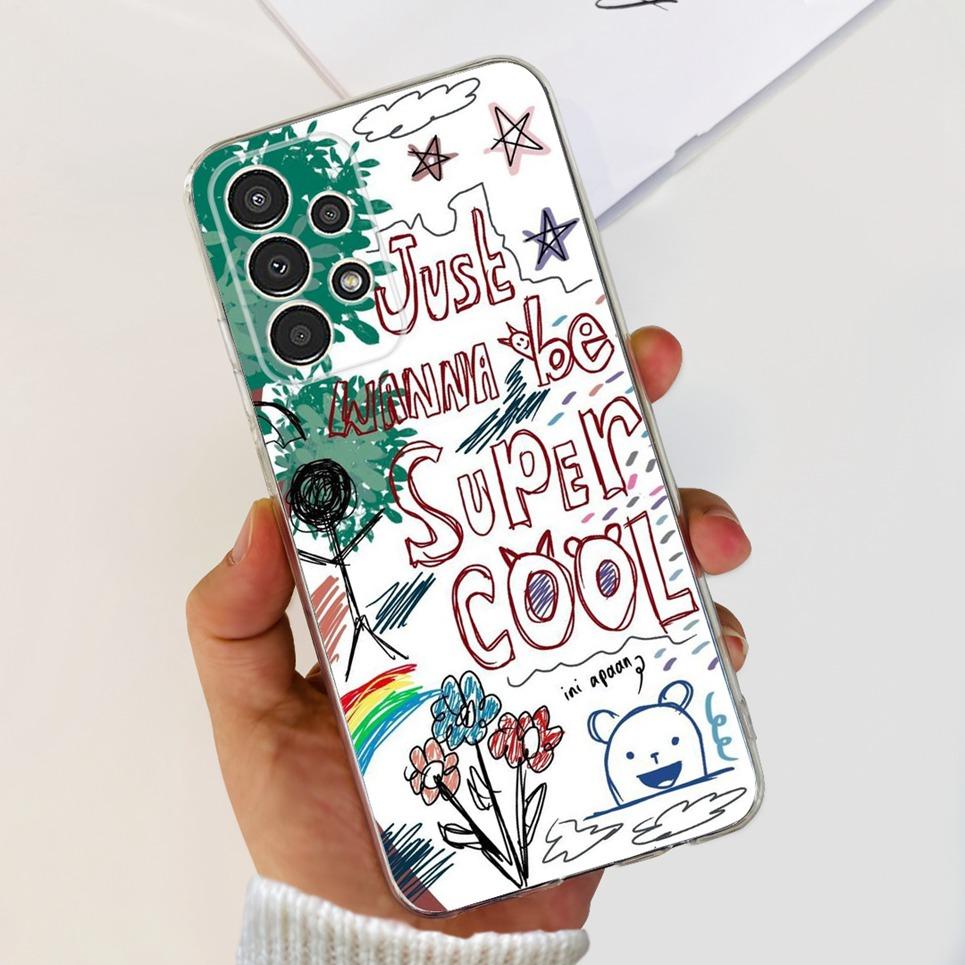 Voor Samsung A13 M13 M23 M33 Galaxy Hoesje Bloemen Vlinder Astronaut Telefoonhoesje Achterkant Zachte Bumper Samsung Galaxy A13 M23 Tas