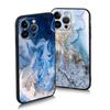 Fashion Marble Blue Case for iPhone 16 15Pro 12 13 14 11 Pro Max XR 7 8 SE XS MAX 12Mini 16 Plus 14Pro 13Pro Phone Cover Capa