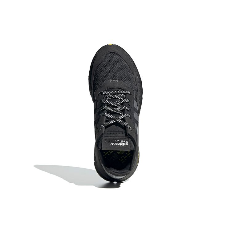 Adidas Originály Nite Jogger Retro Sportovní Odpružení Nízké Lifestylové Tenisky Unisex tenisky Černá Šedá Žlutá FV6571