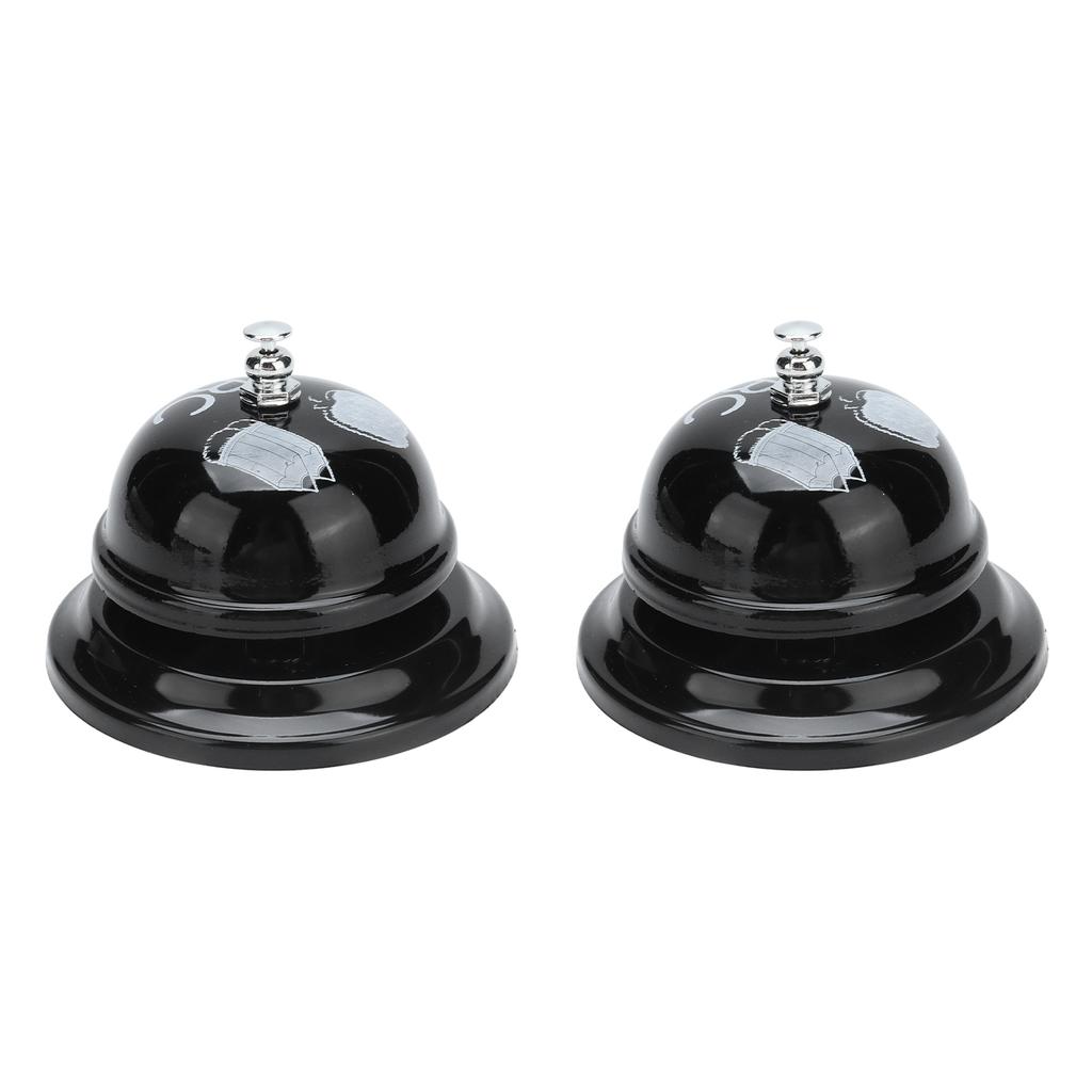 2 Pezzi Campanello di Servizio Suono Squisito Chiaro Forma Classica Lucidatura Lucida Base Antiscivolo Campanello di Chiamata per