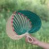 Natural Palm-Leaf Woven Fan Lightweight Straw Fan Vintage Rattan Fan  Summer