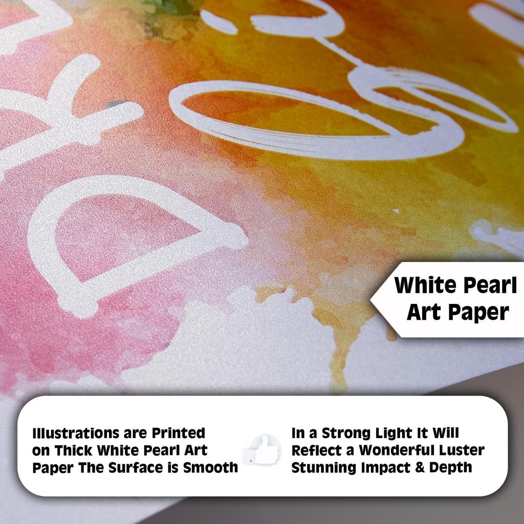 Positive affirmations wall decor, Pink pirational Wall Art Poster for Home Office, Bedroom, Bathroom, Motivational Quotes Print Gifts for Women,