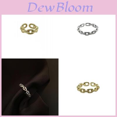 Trendy Korean Style Silver Ring Featuring Adjustable Chain Design In 925 Sterling Silver