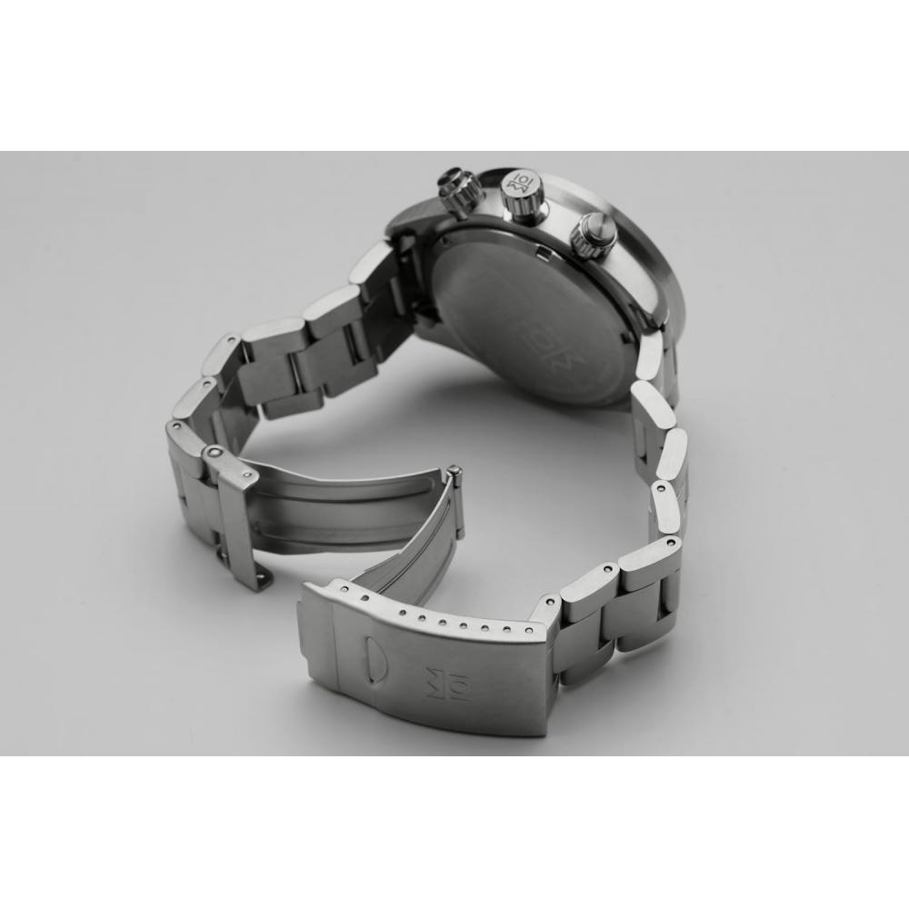 [HYAKUICHI 101] Classic Chronograph Non-Date 200m Waterproof Watch Center Chrono Men's Black Panda