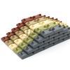 60 stuks Moc Bouwstenen Militaire Zandzakken Stadsgezicht Leger Muur Scène Fort DIY Stenen Set Compatibel Kinderspeelgoed