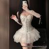 Elegant Lace Corset Bustier & Skirt Set for Women