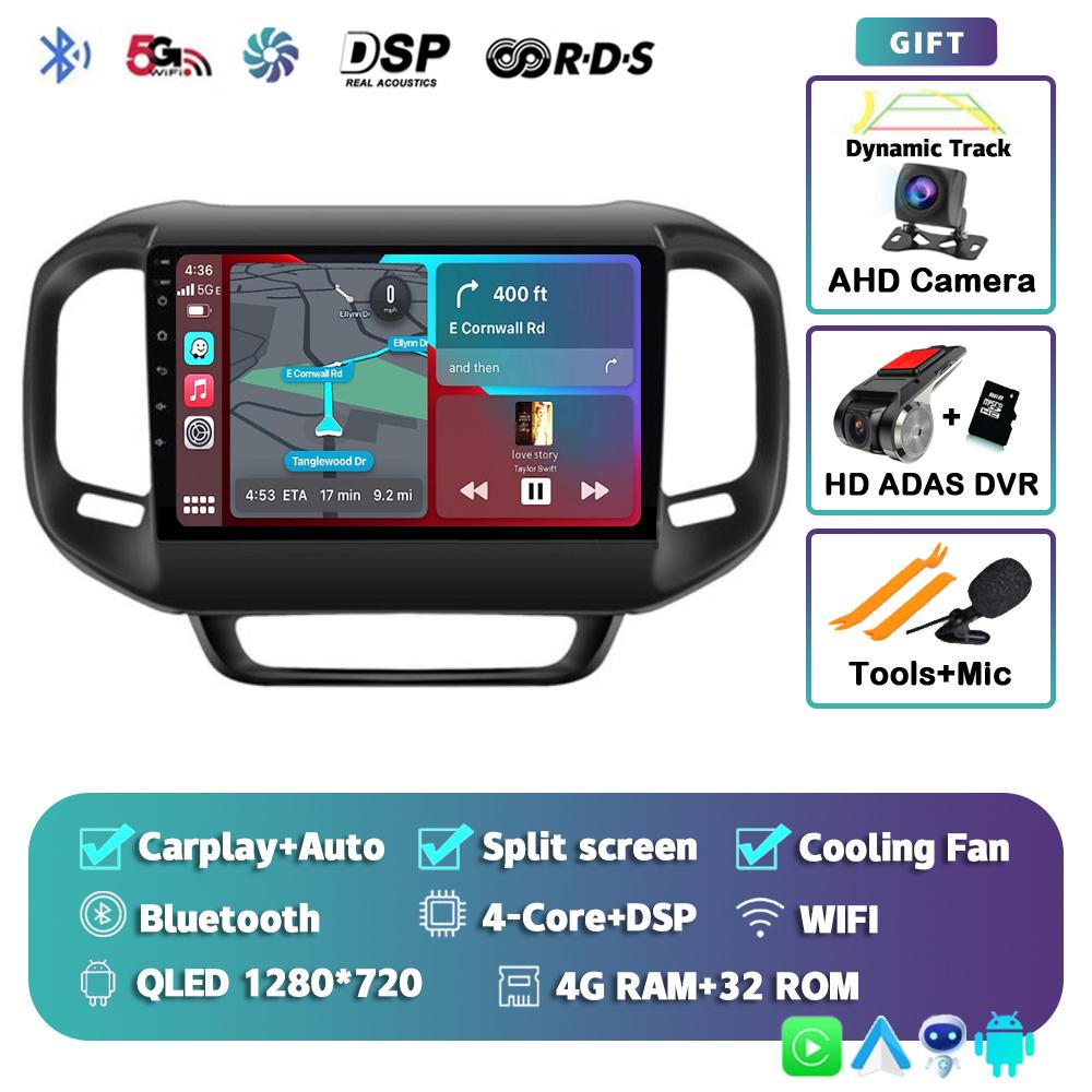 Android 14 Carplay Auto 4G+WIFI Car Radio For FIAT Toro 2017 - 2021 Multimedia Video Player Navigation GPS DSP 360 Camera Stereo