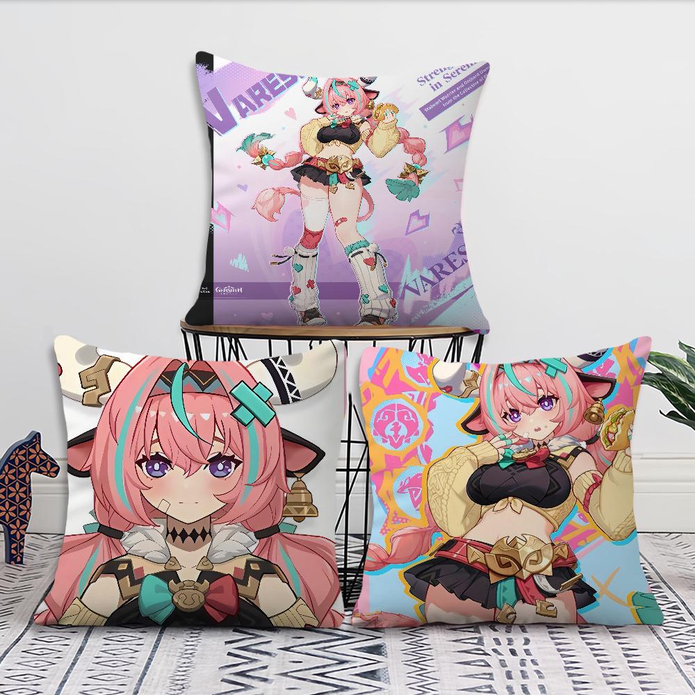 Genshin Bequemes weiches Kissen Impact Spiel Hülle varesa für Sofa Wohnzimmer Homeoffice Dekor und Kunst neue Schutzhüllen