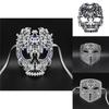 Exquisite Mode Metall Lasergeschnittene Schädel Schild Maske Für Männer Und Frauen
