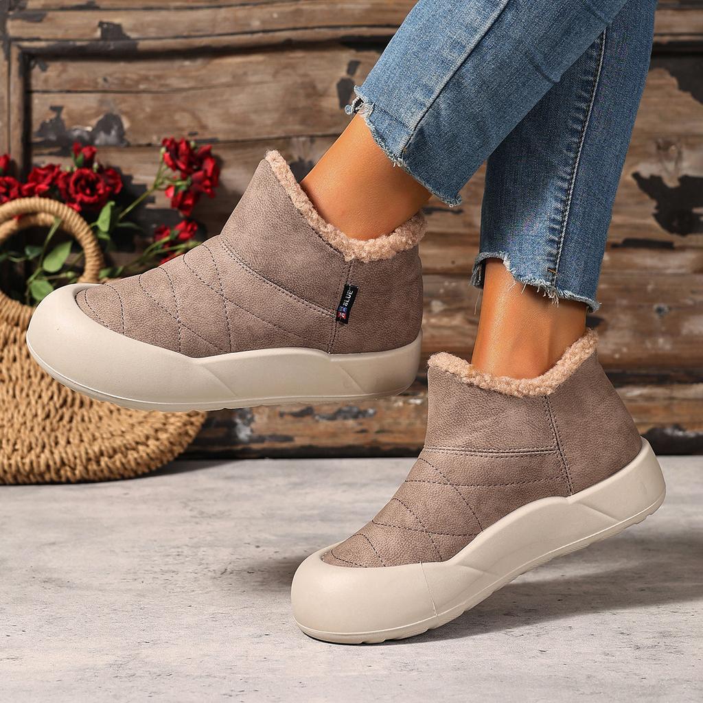 Zimní dámské boty s plusovým sametem Dámské ležérní teplé protiskluzové boty Venkovní silné nazouvací sněhule pro ženy