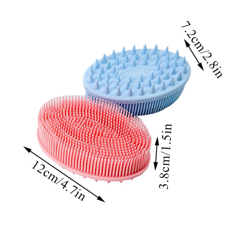 Burete exfoliant Scrubber pentru corp mort Perie de spălare a capului pielii Pieptene perie de baie cu peri de silicon Masaj pentru scalp Instrument de baie Igienic