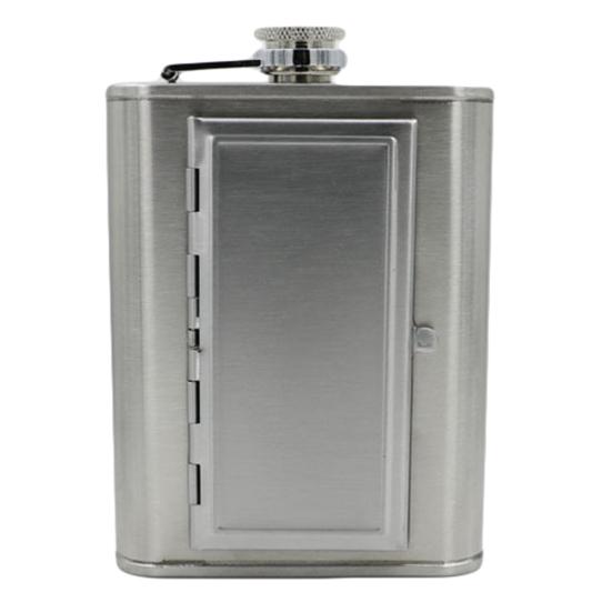 Cigarette Case 5/6oz Stainless Steel Hip Flask Wine Liquor Alcohol Drinkware