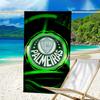Grün-Weißes Strandtuch mit Passionsmuster, Superweiche Mikrofaser, Perfektes Geschenk zum Geburtstag, für Pool, Strand, Reisen, für Familie und Freunde