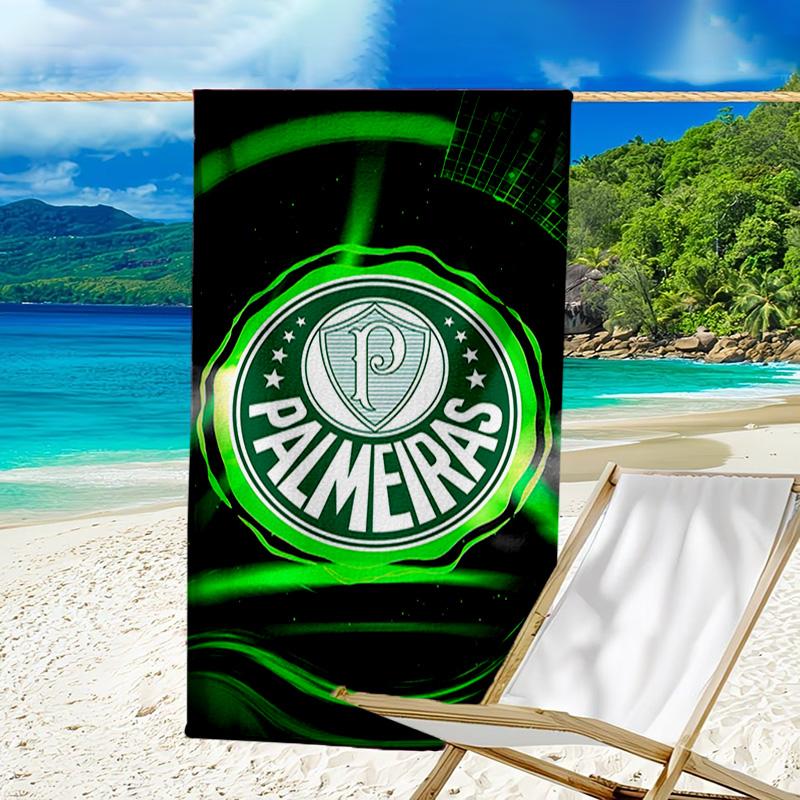 Grün-Weißes Strandtuch mit Passionsmuster, Superweiche Mikrofaser, Perfektes Geschenk zum Geburtstag, für Pool, Strand, Reisen, für Familie und Freunde