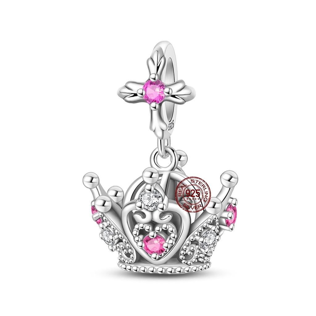 100% Copper Crown Shrimp Crab Charms Beads Butterfly Heart Birthday Pendants Fit Bracelet Jewelry Gifts Marking