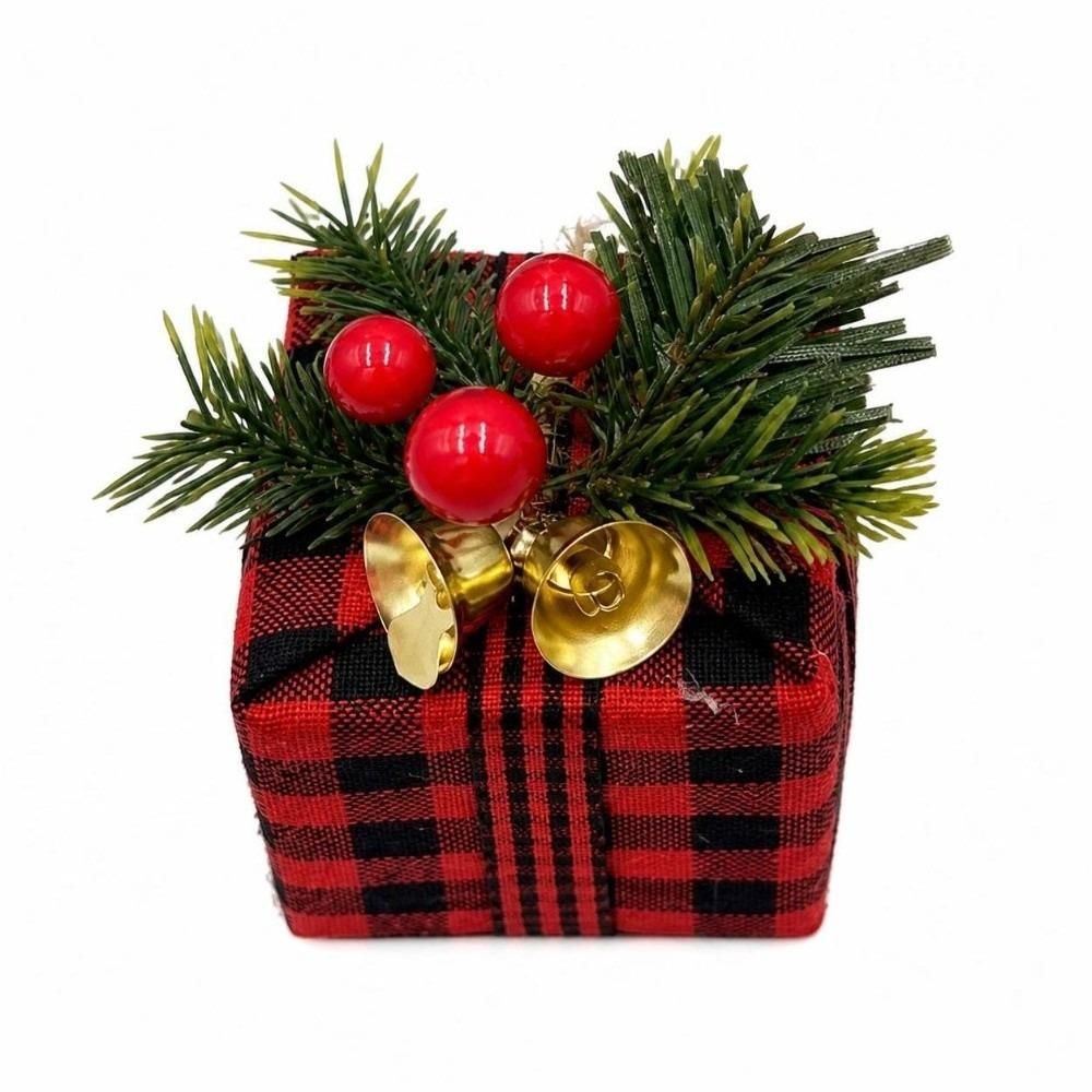 Mini Christmas Gift Box Ornament Artificial Hanging Gift Pendant Holiday Festive