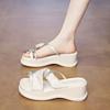 Fashion CRLAYDK Slide Sandals for Women Strap Ladies Flip Flops Platform Walking Wedge Rhinestone Beach Open Toe Vacation Slippers