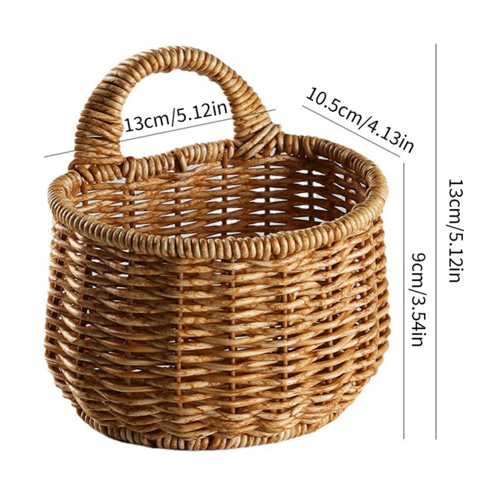 

Плетеная корзина, корзина для хранения, цветочная корзина, искусственный ротанг, ручная плетеная корзина для кухни, гостиной