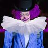 Pompom Tulle Mock Collar for Clown, Victorian Court Theatrical Accessories for Easter Performance