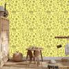 School Supplies Cream Wallpaper for Living Room and Bedroom 50x1000
