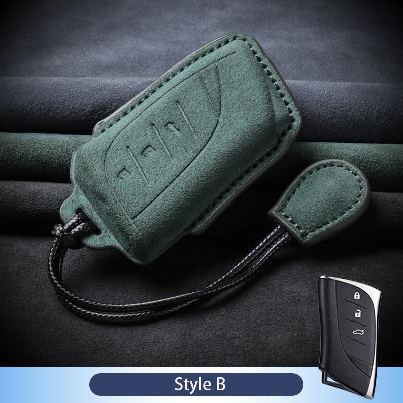 Leather Car Key Case For Lexus Nx Gs Rx Is Es Gx Lx Rc 200 250 350 Ls 450H 300H Suede Keychain Accessories