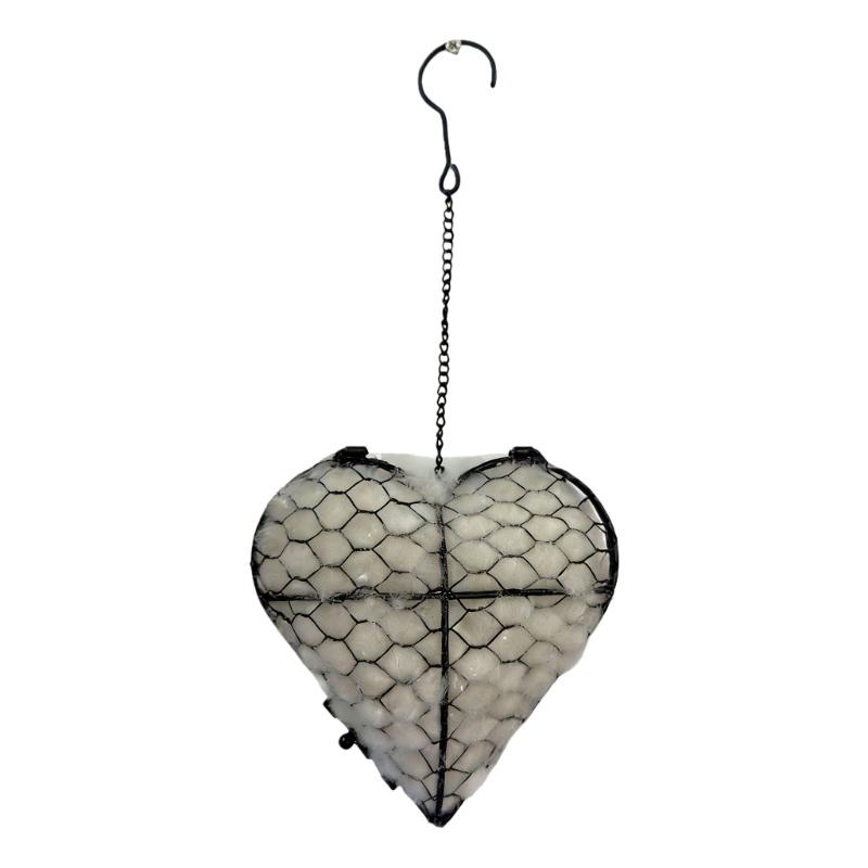 

Unique Heart Bird Cage Hanging Decoration Handmade Fiber Bird Nesting for Outdoor And Indoor Use 1