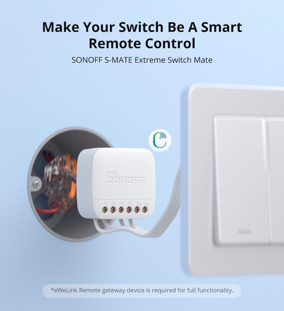 SONOFF S-Mate2 Smart Light Switch for MINI R4, NSPanel Pro, and Dual R3
