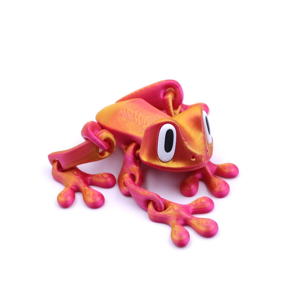 3D Printed Articulated Magnetic Tree Frog Toy Ornament