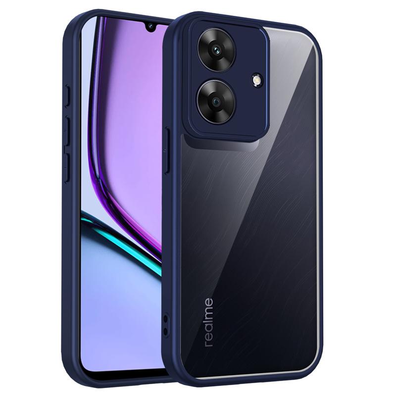 Realme Note 60 4G RMX3933 Case Shockproof Silicone Bumper Clear Back Hard Cover Matte Phone Case for Realme Note 60 4G RMX3933