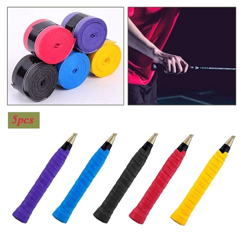 5pcs/lot Anti-slip Sport Fishing Rods Over Grip Sweat Band Tennis Overgrips Tape Badminton Racket Grips Sweatband Outdoor Sport Badminton Squash Tape