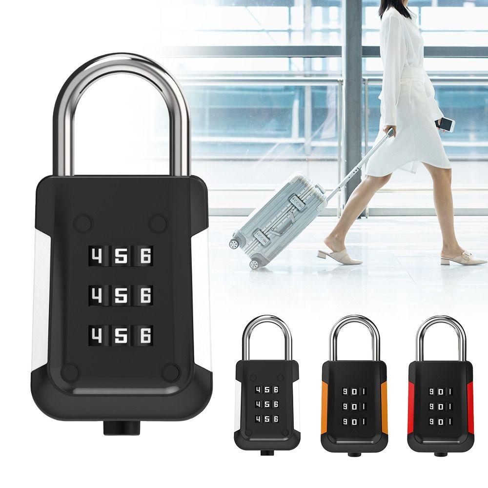 Zinc alloy 3 Digit Password Lock Anti-theft Automatic Unlock Dormitory Cabinet Lock Security Coded Lock for Home&Travel